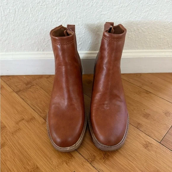 Zodiac Leather Brown Greyson Heeled Boots Size 8M Holiday Career Workwear Boho - Picture 8 of 8